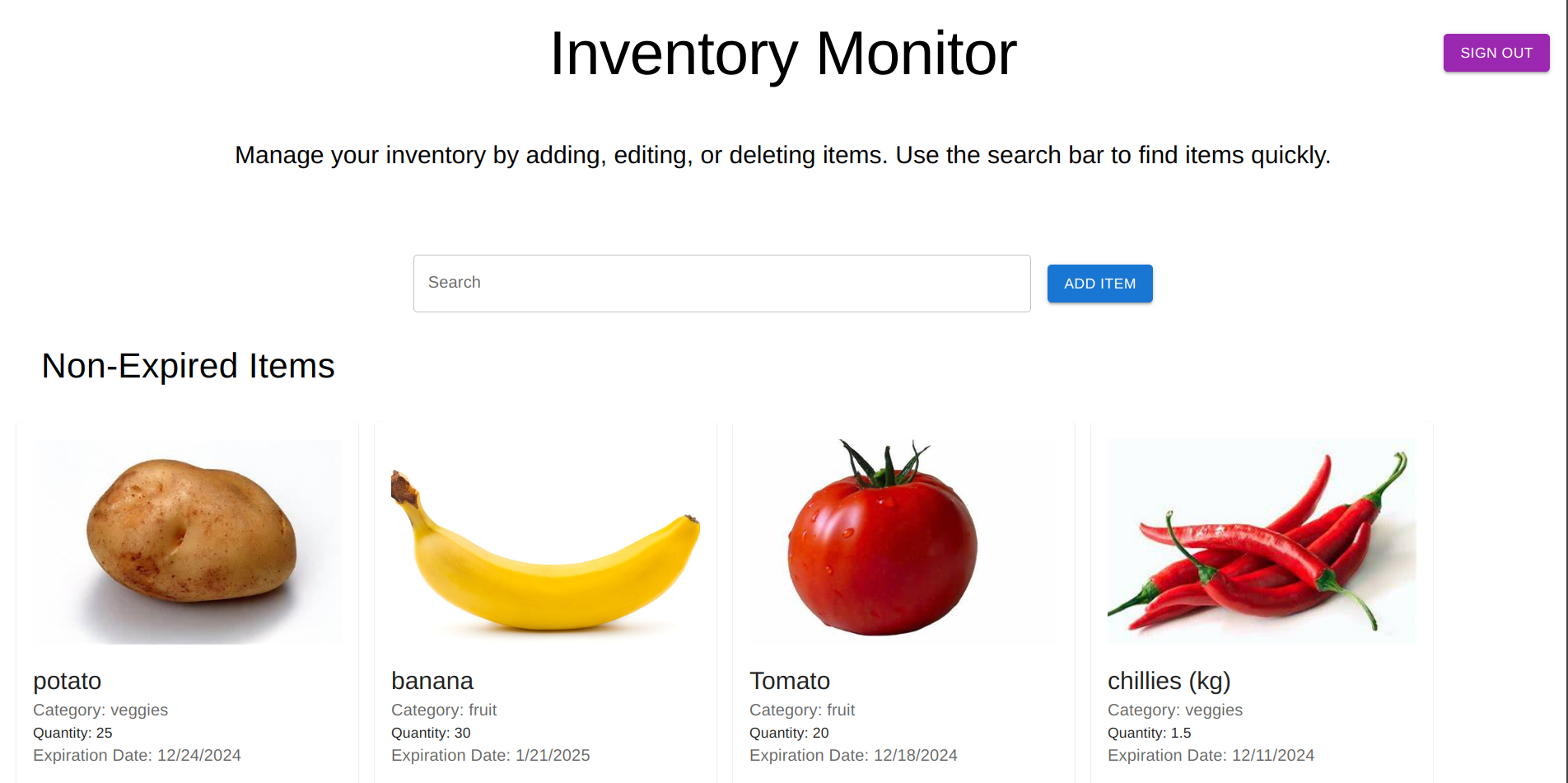Inventory Monitor